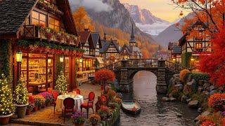 Autumn Jazz to Refresh Your Mood - Scenic Lakeside Coffee Shop with Relaxing and Cozy Atmosphere