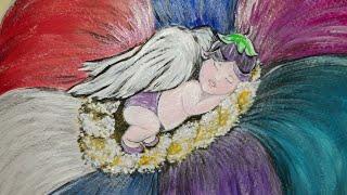 How you can drawing and Illustration of a little sleeping Fairy on a flower!!! Keep you smile!!!