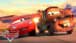 Mater Races With Lightning McQueen and Francesco | Pixar Cars