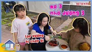 Dương Lâm tố Mợ 3 Quỳnh Trang ngồi nướng lạp xưởng nhớ Dượng 3 Song Luân làm đồ ăn bị khét