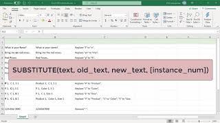 How to Use SUBSTITUTE function to Replace Text in Excel - Office 365