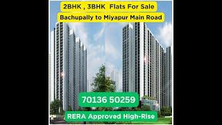 RERA & HMDA Luxurious Gated Flats at #Bachupally to #Miyapur Main Road Facing