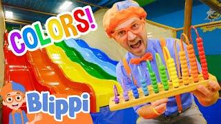 Do You Know COLORS at the INDOOR PLAYGROUND? | Blippi Learns | Educational Videos For Kids