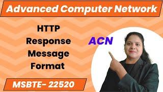 HTTP response message format| Lecture-2| ACN| MSBTE| Padho Engineering