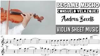 Besame Mucho - Andrea Bocelli || Violin Sheet Music