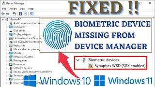 Biometric device not showing in device manager #windowshello | biometric device not found