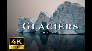 Glaciers 4K(UHD) Video with Relaxing Stressrelief Music