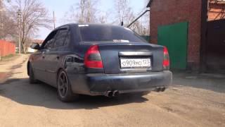 Hyundai Accent выхлоп Subaru Sound