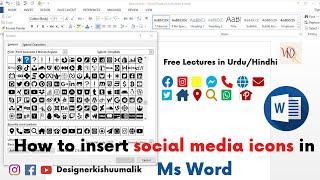 How to insert social media icons in ms word/social media icons in resume, ms word#socialmediaicons