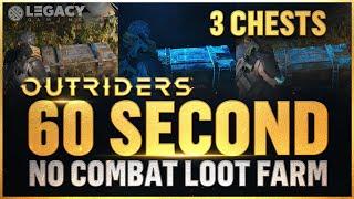 Outriders - INSANE 60 Second Legendary Weapon Farm (3 Loot Chests) | No Combat Required