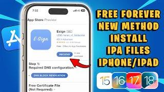 FREE : Install IPA Files on iOS No Revoke With New Esign (Unlimited)