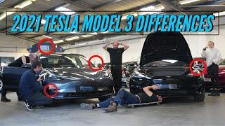 NEW 2021 Tesla Model 3 v 2020 side by side comparison. What's changed?