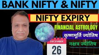 Nifty, Bank Nifty  Prediction by Financial Astrology, technical, news  for date- 26- Dec- 2024