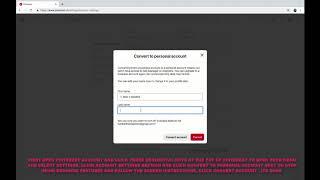 HOW TO CONVERT BUSINESS TO PERSONAL ACCOUNT IN PINTEREST DESKTOP