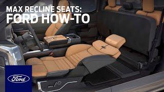 Max Recline Seats | Ford How-To | Ford