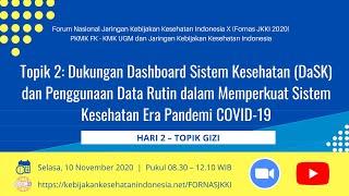 FORUM NASIONAL X JARINGAN KEBIJAKAN DAN KESEHATAN INDONESIA 2020  - SUB TOPIK GIZI