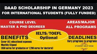 How to Apply for DAAD Scholarship in Germany 2023 for International Students (Fully Funded)