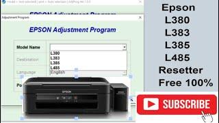 Epson L380 L383 L385 L485 waste ink pad resetter software free download