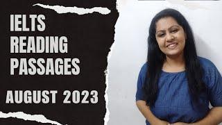 AUGUST 2023 IELTS READING PASSAGES| MUST PREPARE! #ieltsreading