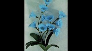 How to make Morning glory flowers from crepe paper