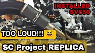 SC Project Replica Installed SV650 Too Loud! Lakas!