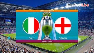 ITALY vs ENGLAND - FINAL EURO 2020 - PES 2021 Gameplay PC