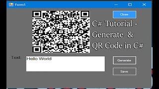 C# Tutorial - Generate  QR Code in C#