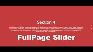 FullPage slider using jQuery fullPage.js | FullScreen Responsive Slide Using HTML CSS jQuery