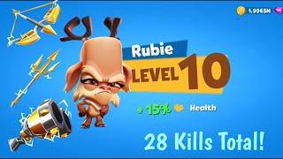 Rubie from 1 to 10 Level | 28 Kills | Solo | Zooba