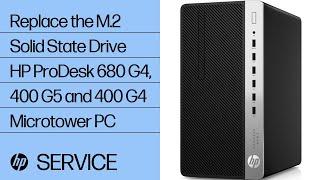 Replace the M.2 Solid State Drive | HP ProDesk 680 G4, 400 G5 and 400 G4 Microtower PC | HP