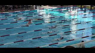 Heat 2 of the 100 m breaststroke prelim @ the TYR  Pro Swim Series in Westmont, IL March 6th 2025