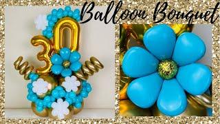 DIY 30th birthday balloon bouquet/Flower balloon Bouquet/Number Balloon Bouquet