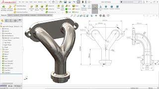 SolidWorks tutorial Pipe With Flange