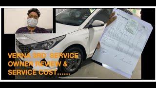 Hyundai Verna Service Cost | Owner Review, | Hyundai Verna Sx AT | 3Rd Service,