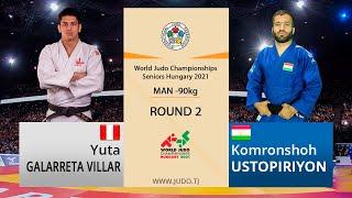 Юта ГАЛАРЕТТА ВИЛЛАР vs Комроншоҳ УСТОПИРИЁН, -90kg, Даври 2, Чемпионати ҷаҳон оид ба ҷудо 2021