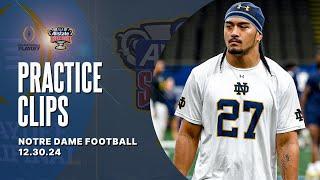 Notre Dame Football Sugar Bowl Practice Clips 12.30