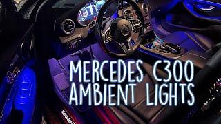 2021 Mercedes-Benz C300 AMBIENT LIGHTS at Night Color DEMO! (No Talking)