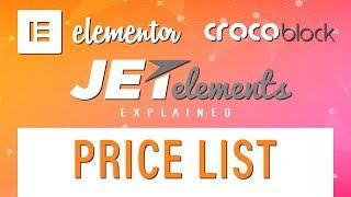 Price List | JetElements | Crocoblock | Elementor Add-On