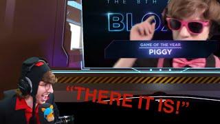 Kreekcraft reacts to PIGGY winning Game of the year in the ROBLOX 8TH BLOXYS!