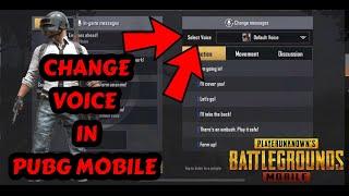 How To Change Voice In Pubg Mobile