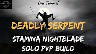 ESO PvP "Deadly Serpent" Stamina Nightblade Ninja Build