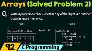 Arrays in C (Solved Problem 2)