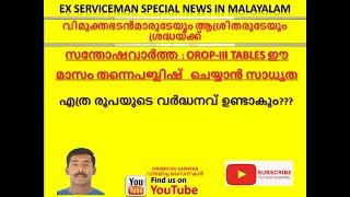 സന്തോഷവാർത്ത : OROP-III TABLES ഈ മാസം തന്നെപബ്ലിഷ്   ചെയ്യാൻ സാധ്യത @viramichasainikan