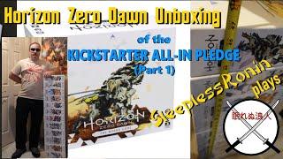 Unboxing Horizon Zero Dawn the Board Game Kickstarter ALL IN (part 1) with SleeplessRonin