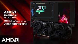 Adobe® Premiere® Pro and DaVinci Resolve™ powered by AMD Radeon™ RX 7000 series graphics