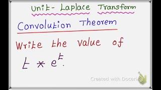 Convolution Theorem - Problem (3) // Laplace Transform // Engineering mathematics // B.E, B.Tech.