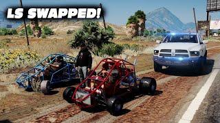 LS SWAPPED GOKARTS LEADS TO COP TROUBLE.... - GTA 5 Roleplay - OURP