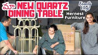 Family Vlogs: new dining table installation || Telugu Vlogs in USA || Hernest || English Subs || A&C