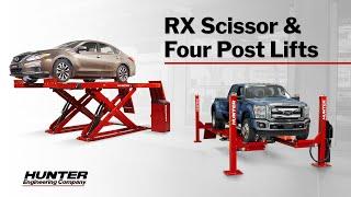 Hunter's Family of RX Scissor & Four Post Lift Racks