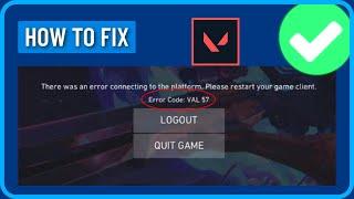 How to Fix VALORANT Error Code VAL 57 (2024)